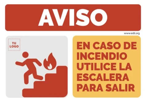 Edita un cartel de prevención de incendios