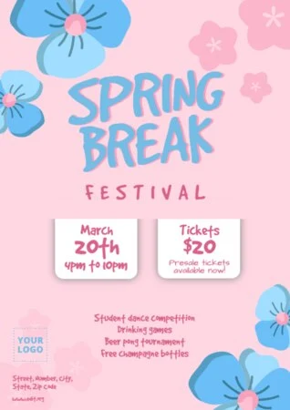 Bearbeite eine Spring Break-Vorlage