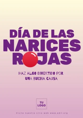 Edita un diseño del Día de la Nariz Roja