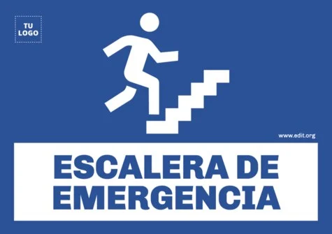 Edita un cartel para escaleras