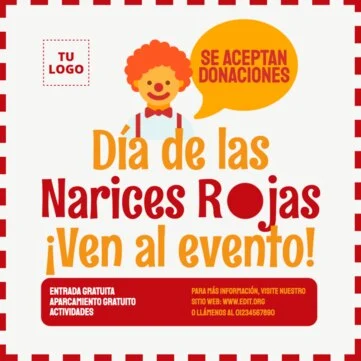 Edita un diseño del Día de la Nariz Roja