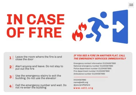 Edit a fire prevention poster