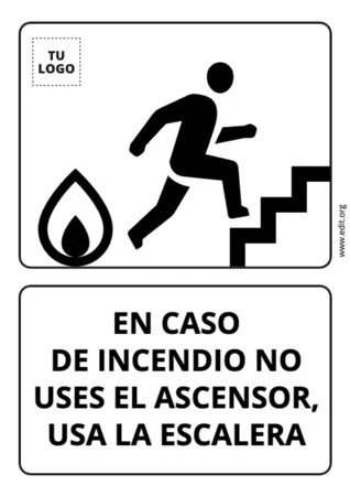Edita un cartel para escaleras