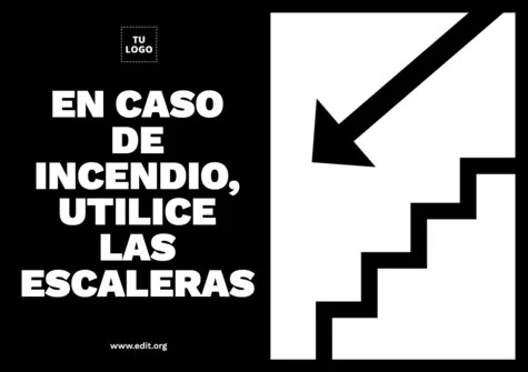 Edita un cartel para escaleras