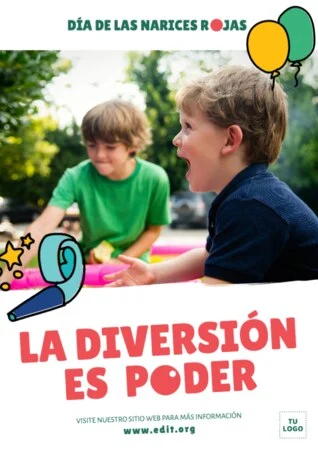 Edita un diseño del Día de la Nariz Roja