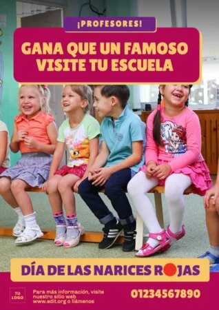 Edita un diseño del Día de la Nariz Roja