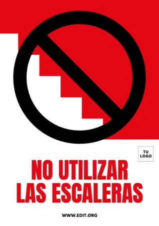 Edita un cartel para escaleras