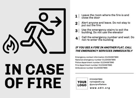 Edit a fire prevention poster