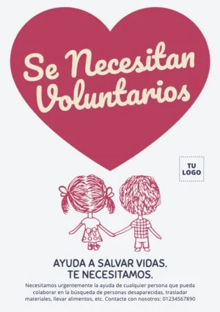 Edita una plantilla para encontrar voluntarios