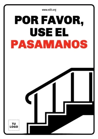 Edita un cartel para escaleras