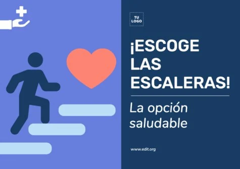 Edita un cartel para escaleras