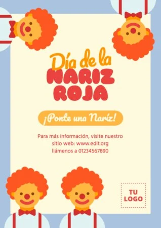 Edita un diseño del Día de la Nariz Roja