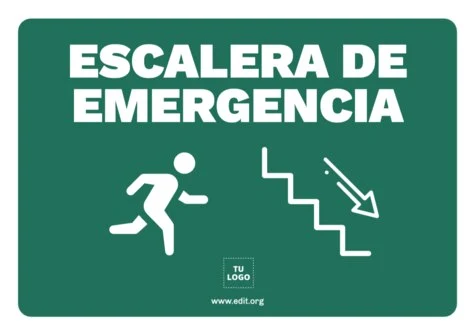 Edita un cartel para escaleras