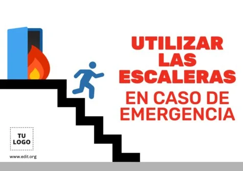 Edita un cartel de prevención de incendios