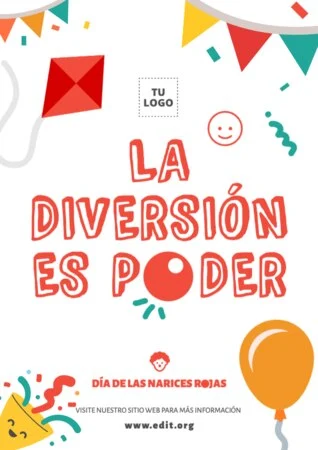 Edita un diseño del Día de la Nariz Roja