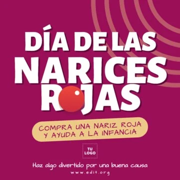 Edita un diseño del Día de la Nariz Roja
