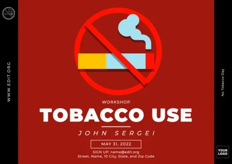Edit a Tobacco Day poster