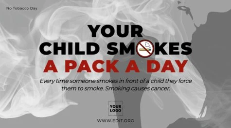 Bearbeite ein Poster zum Weltnichtrauchertag