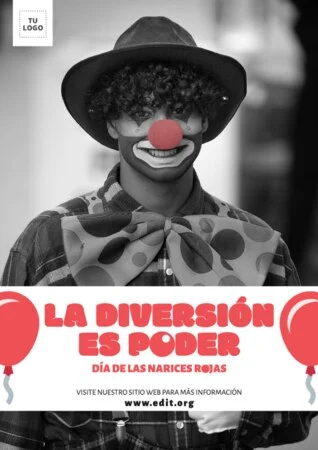 Edita un diseño del Día de la Nariz Roja