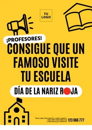 Edita un diseño del Día de la Nariz Roja