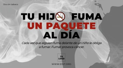 Edita un diseño del Día del Tabaquismo