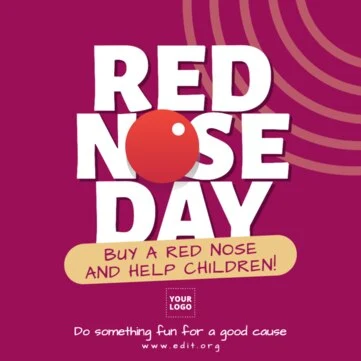 Modifica un design per la Giornata del Naso Rosso