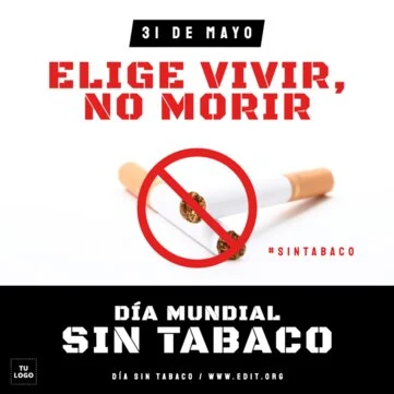Edita un diseño del Día del Tabaquismo