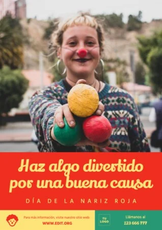 Edita un diseño del Día de la Nariz Roja