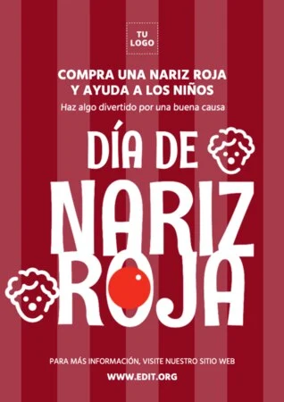 Edita un diseño del Día de la Nariz Roja