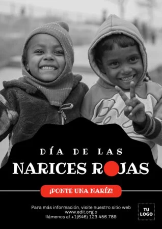 Edita un diseño del Día de la Nariz Roja