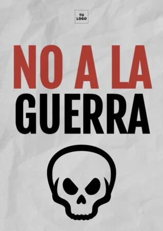 Editar un cartel de no a la guerra