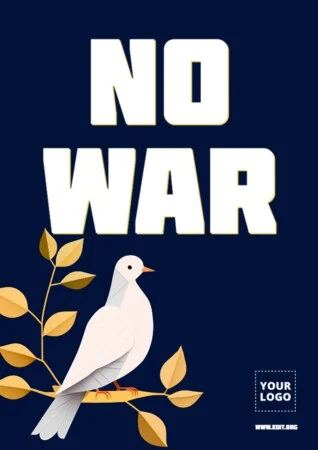 Editar um cartaz de não à guerra