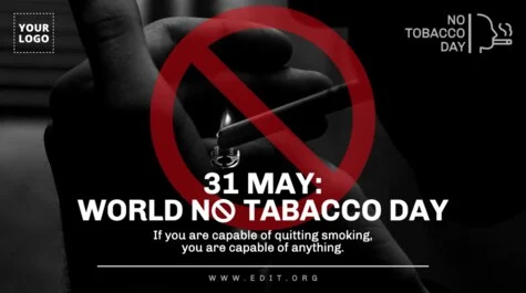 Bearbeite ein Poster zum Weltnichtrauchertag