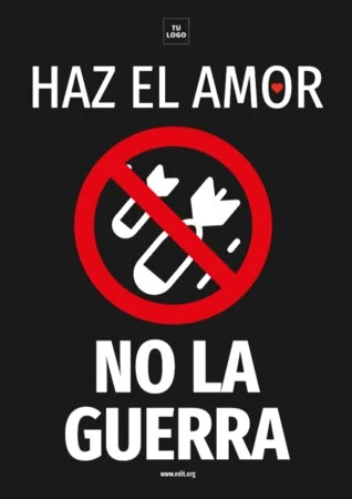 Editar un cartel de no a la guerra