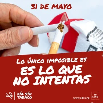 Edita un diseño del Día del Tabaquismo