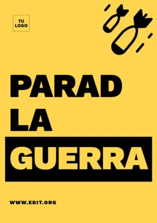 Editar un cartel de no a la guerra