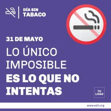 Edita un diseño del Día del Tabaquismo