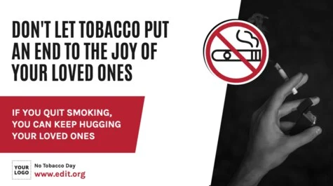 Bearbeite ein Poster zum Weltnichtrauchertag