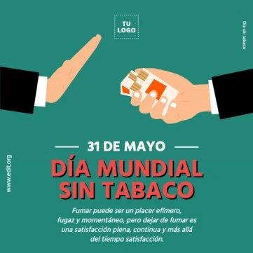 Edita un diseño del Día del Tabaquismo