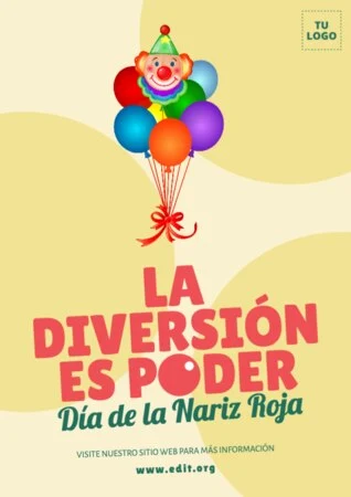 Edita un diseño del Día de la Nariz Roja