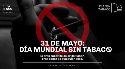 Edita un diseño del Día del Tabaquismo