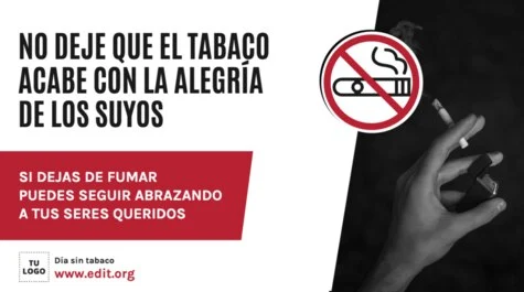 Edita un diseño del Día del Tabaquismo