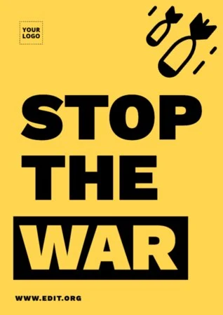 Editar um cartaz de não à guerra