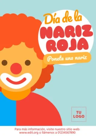 Edita un diseño del Día de la Nariz Roja