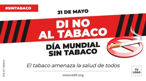 Edita un diseño del Día del Tabaquismo
