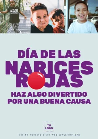 Edita un diseño del Día de la Nariz Roja