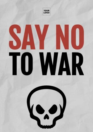 Editar um cartaz de não à guerra