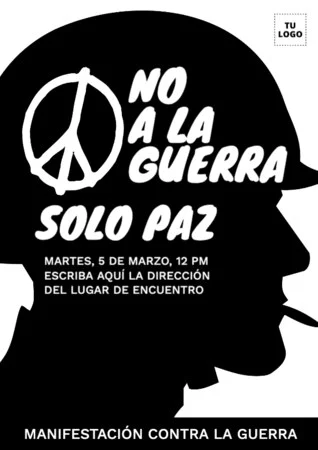 Editar un cartel de no a la guerra
