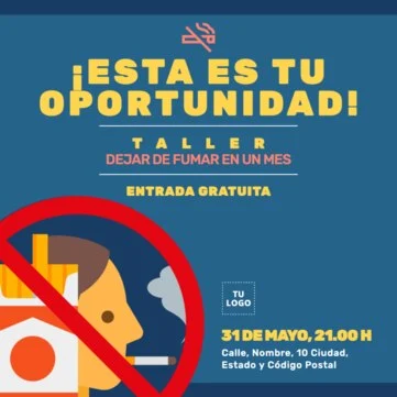 Edita un diseño del Día del Tabaquismo