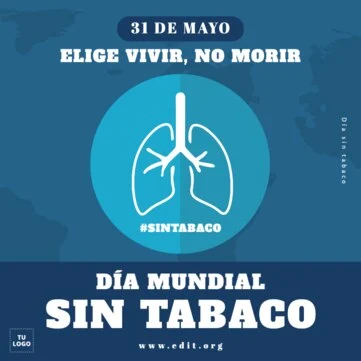 Edita un diseño del Día del Tabaquismo
